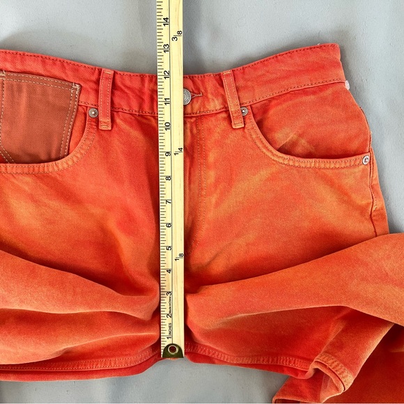 Free People We The Free‎ Waterfalls Baggy Wide Leg Jeans Orange Size 27 NWT Y2K - Picture 10 of 16